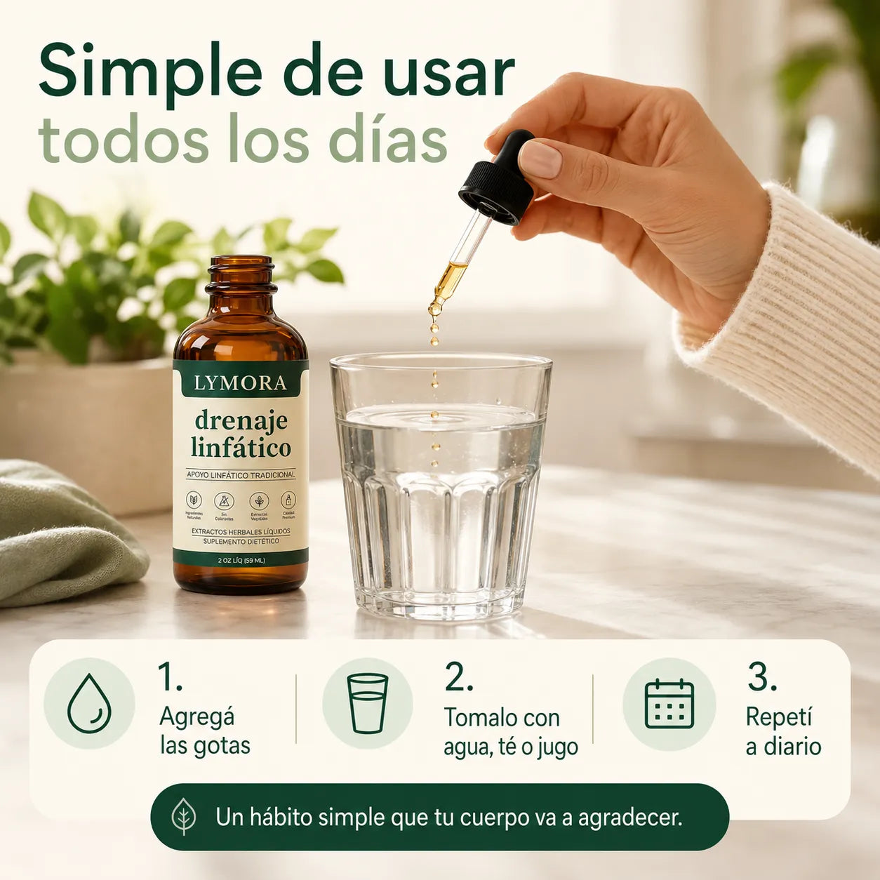 Gotas Naturales para Hinchazón, Retención y Pesadez
